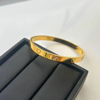 Heart Zircon Stainless Bracelet