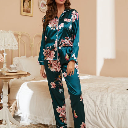 Satin Button-Up Pajama Set