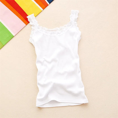 Lace Patchwork Bodycon Tank Top