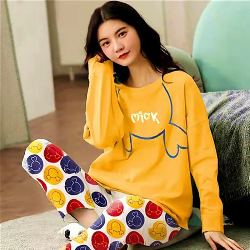 Cartoon Long Sleeve Pajama Set