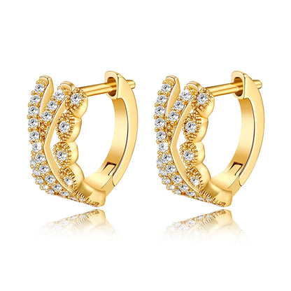 Love Round Zircon Earrings
