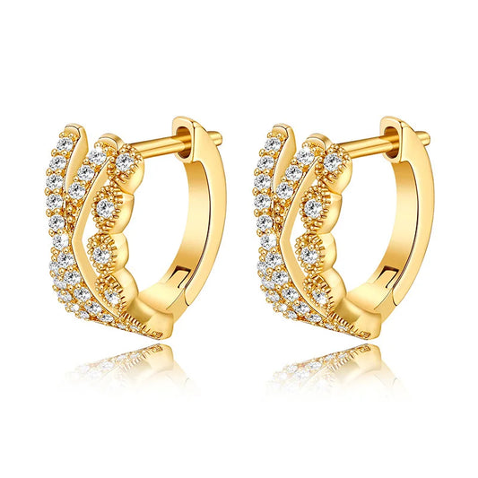Love Round Zircon Earrings