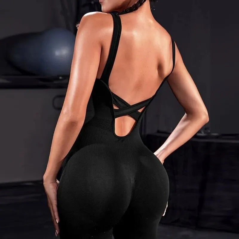 Sleeveless Backless Bodycon Jumpsuit