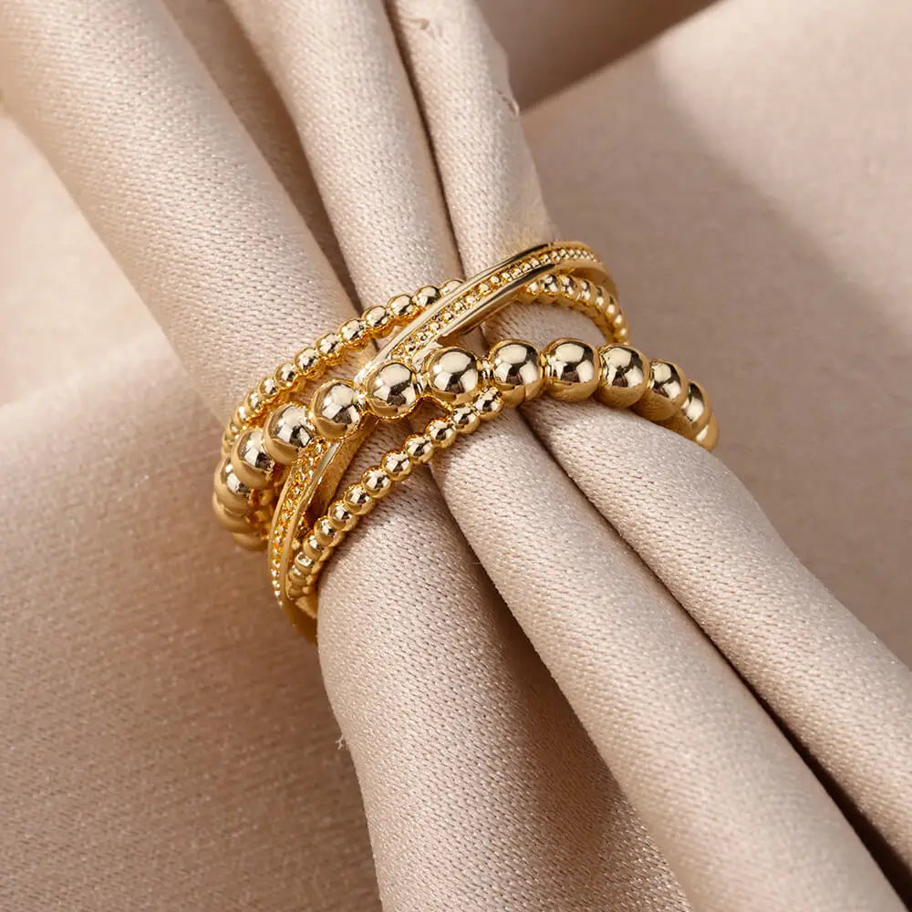 Twist Cross Open Ring