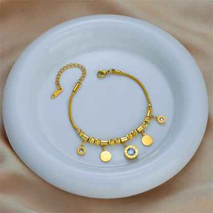 Roman Zircon Gold Bracelet