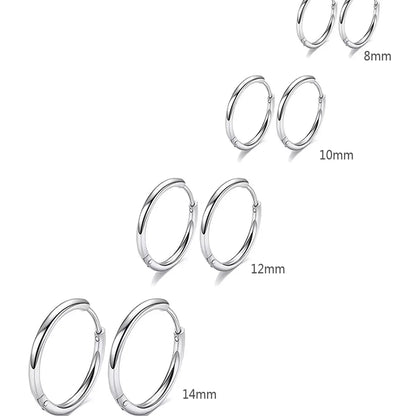 Tiny Stainless Hoop Earring Set