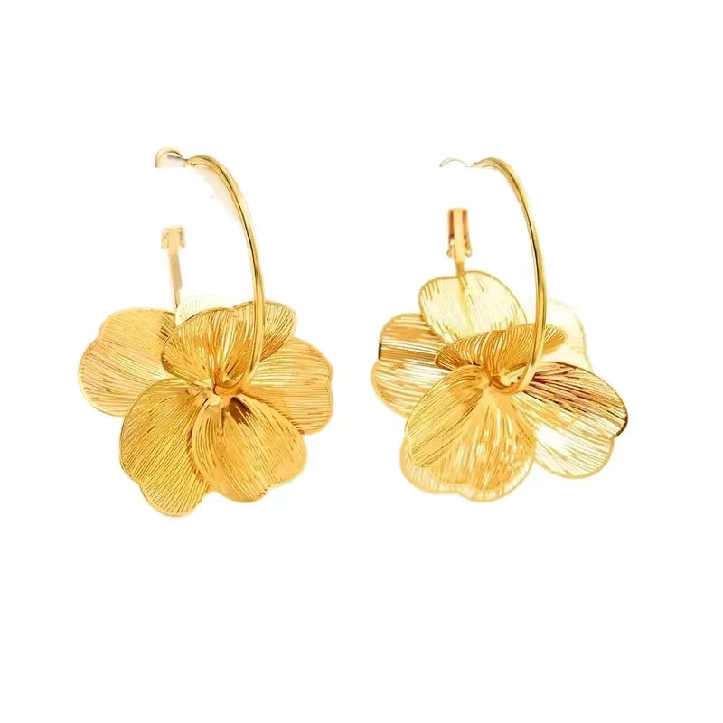 Vintage Butterfly Flower Earrings