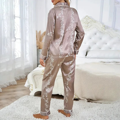 Satin Button-Up Pajama Set