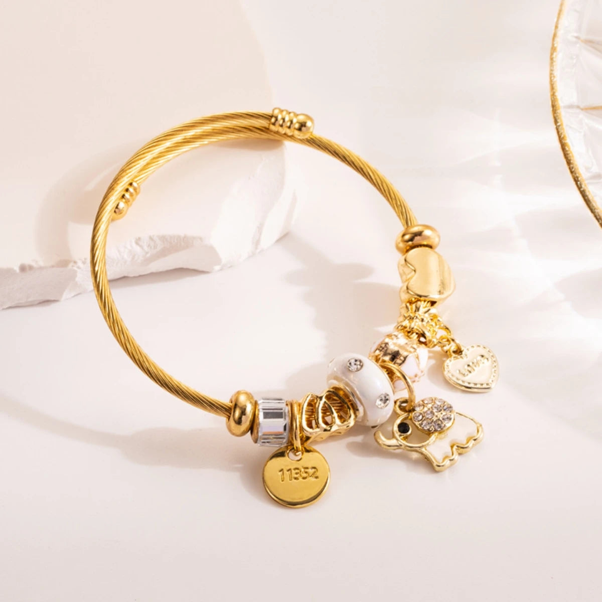 Multi Charm Open Bead Bracelet