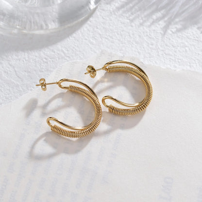 Geometric Gold Stainless Earrings