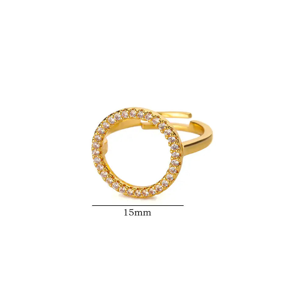 Zircon Hollow Round Ring