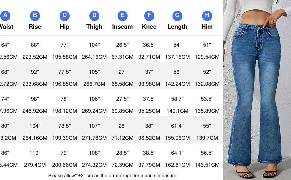 High Waist Flared Denim Jeans