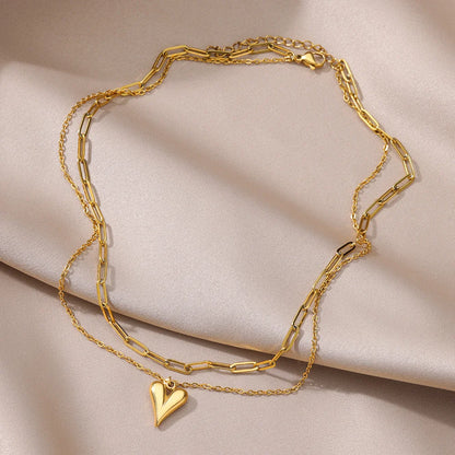 Heart Pendant Stainless Choker