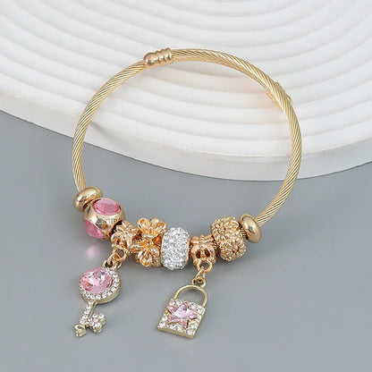 Multi Charm Open Bead Bracelet