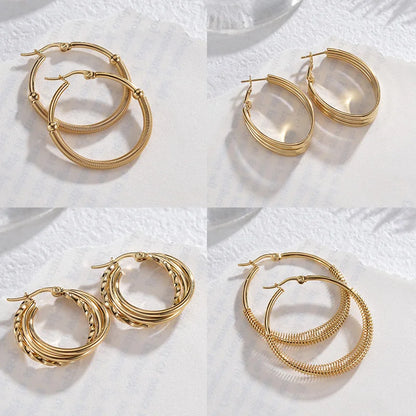 Geometric Gold Stainless Earrings