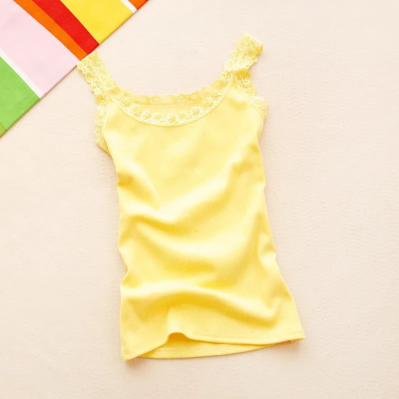 Lace Patchwork Bodycon Tank Top
