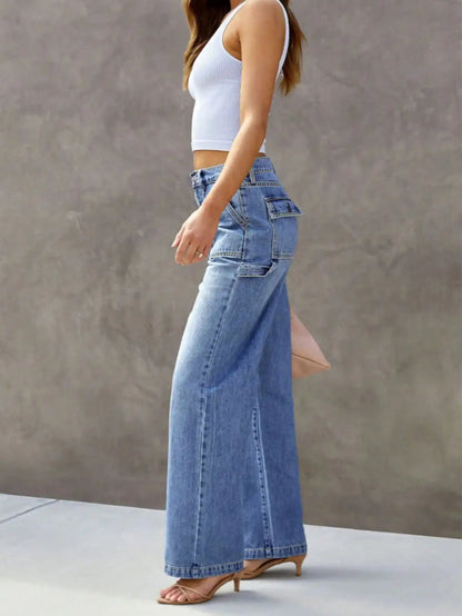 Light Blue Wide Leg Jeans