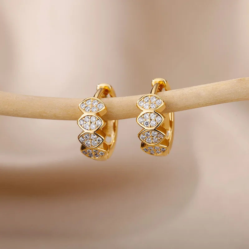 Love Round Zircon Earrings