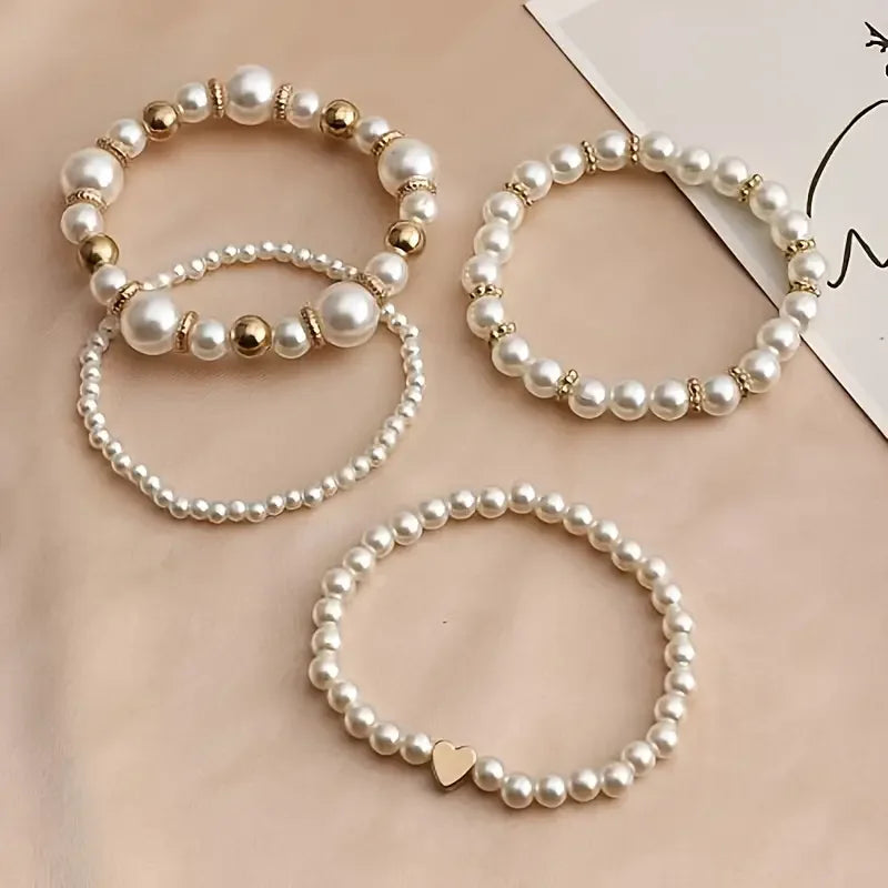 Boho Heart Layered Bracelet Set