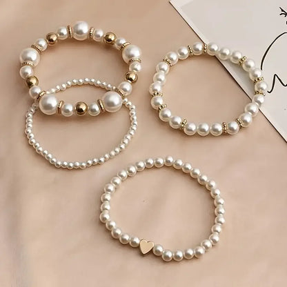 Boho Heart Layered Bracelet Set