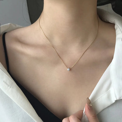 Minimal Gold Inlaid Clavicle Necklace