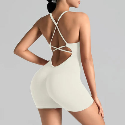 Seamless Yoga Shorts Jumpsuit