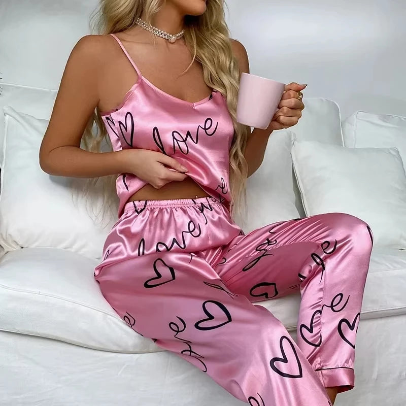 Women’s Satin Cami Pajama Set