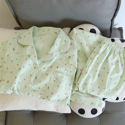 Cherry Print Pajama Set