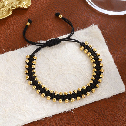 Handmade Gold Bead Bracelet