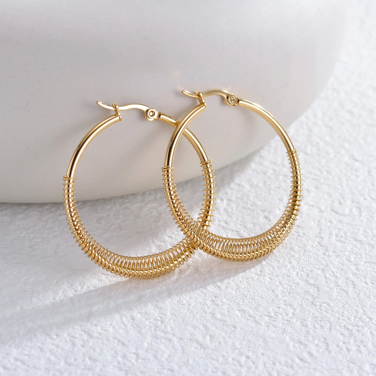 Geometric Gold Stainless Earrings
