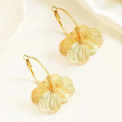 Vintage Butterfly Flower Earrings
