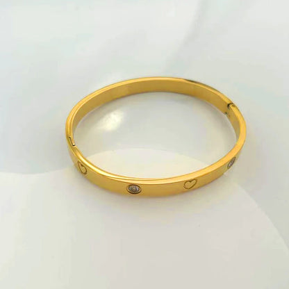 Heart Zircon Stainless Bracelet