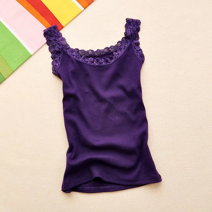 Lace Patchwork Bodycon Tank Top