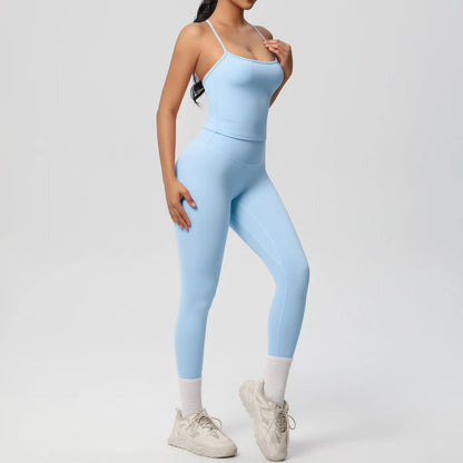 Halter Yoga Top & Shorts Set