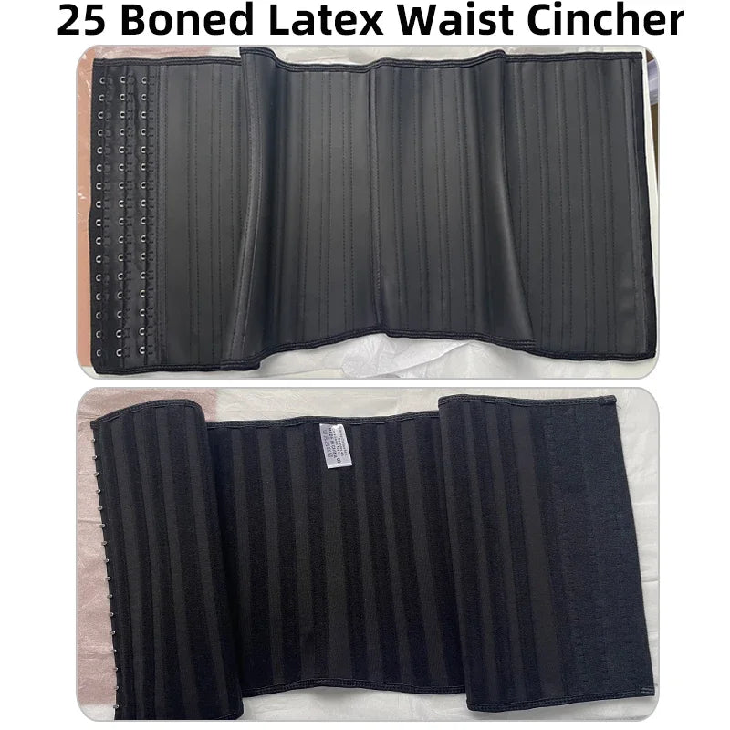 25 Bone Latex Waist Trainer Corset