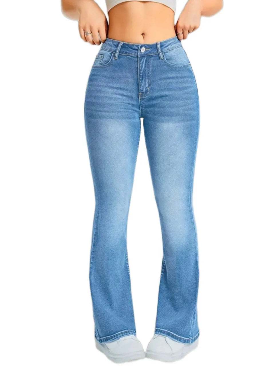 High Waist Wide Leg Denim Pants