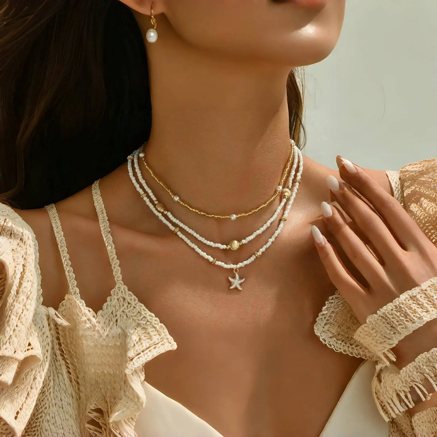 Boho Shell Starfish Choker