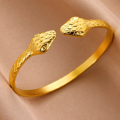 Vintage Snake Gold Bangle
