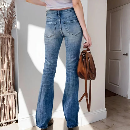 High Waist Flared Denim Jeans