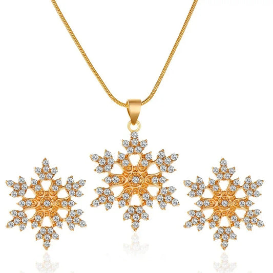 Snowflake Diamond Jewelry Set