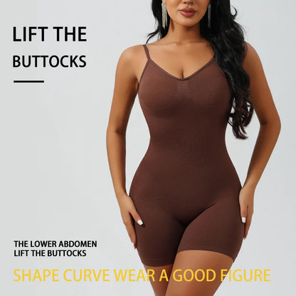 Backless Mid-Thigh Shapewear Bodysuit