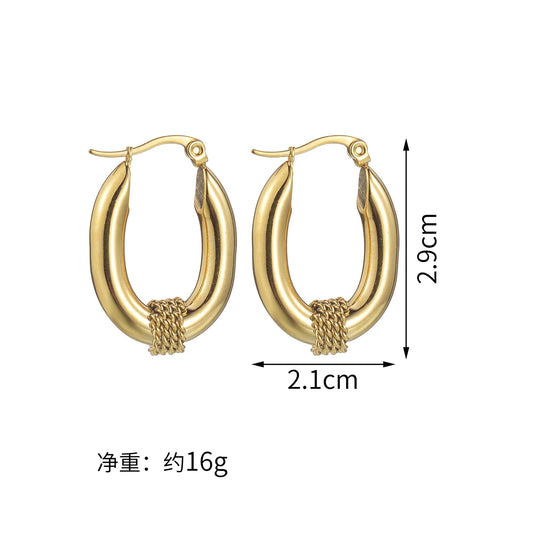 Geometric Gold Stainless Earrings