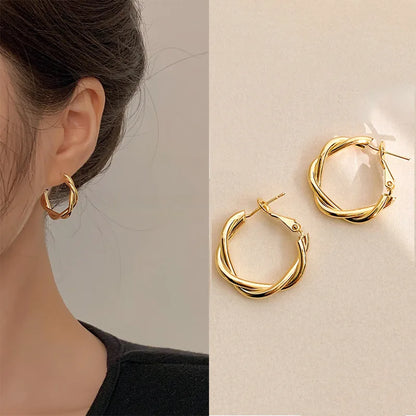 Korean Twist Elegant Earrings