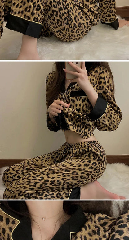 Leopard Print Pajama Set