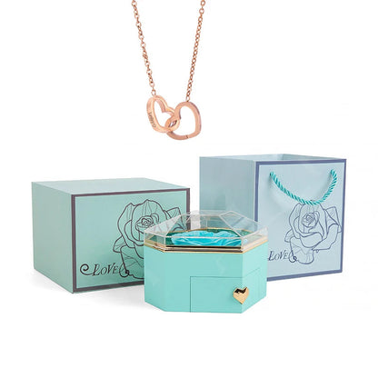 Custom Name Heart Necklace Gift Set