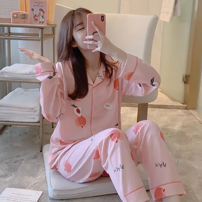 Striped Cherry Pajama Set