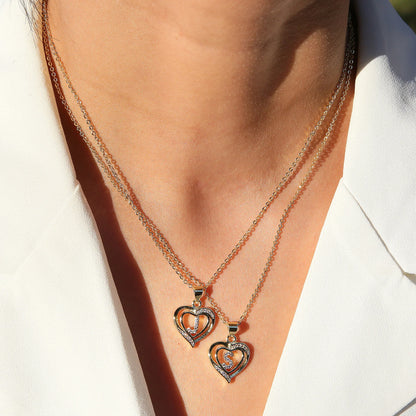 Initial Heart Zircon Necklace