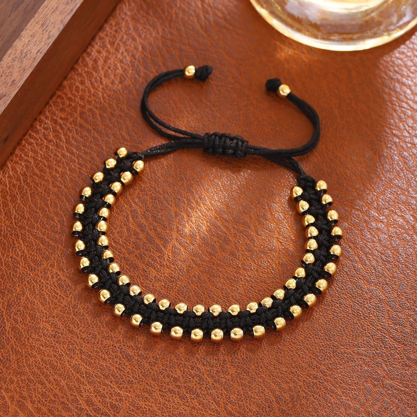 Handmade Gold Bead Bracelet