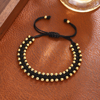 Handmade Gold Bead Bracelet