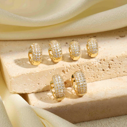 Love Round Zircon Earrings